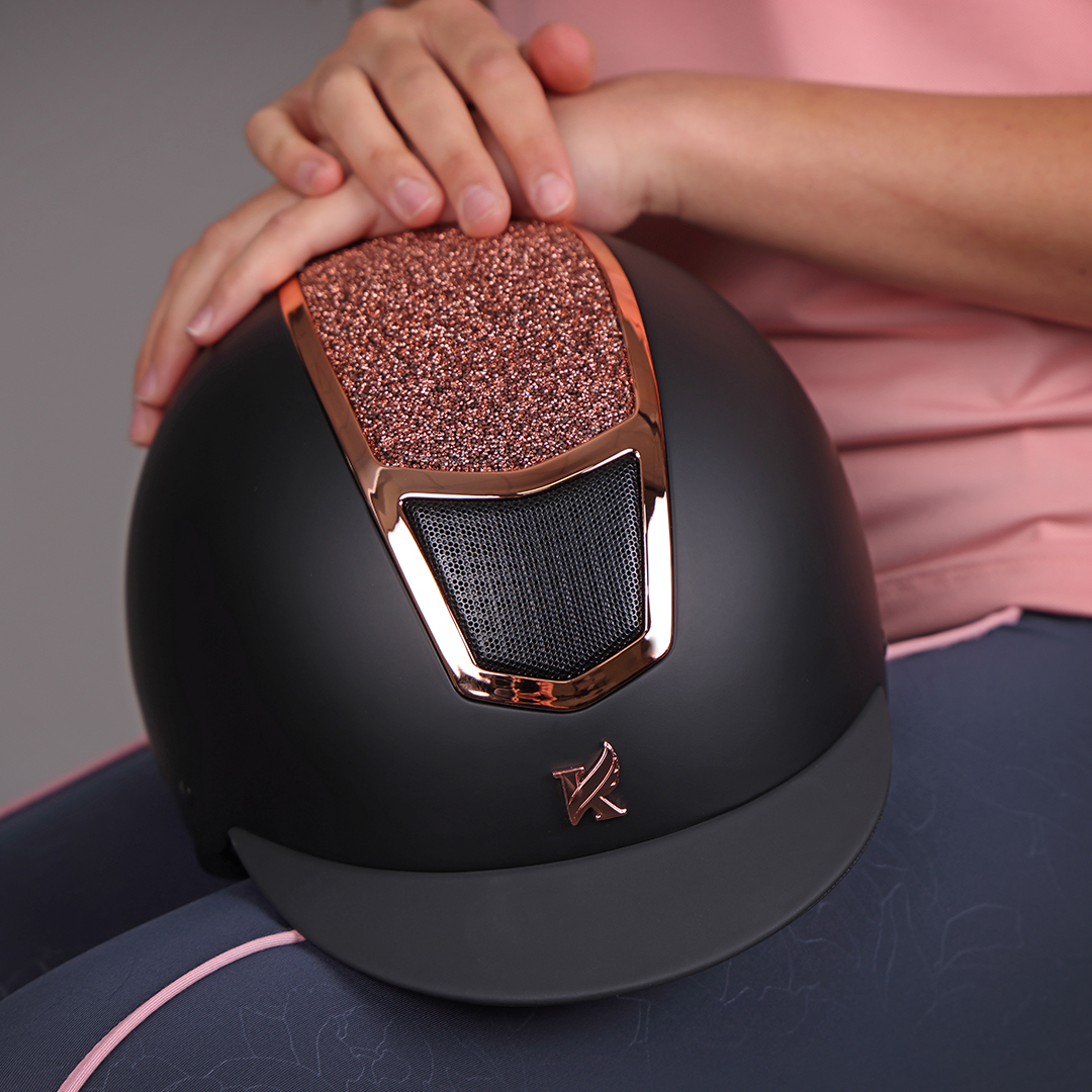 Karben Valentina Riding Hat - Black/Rose Gold