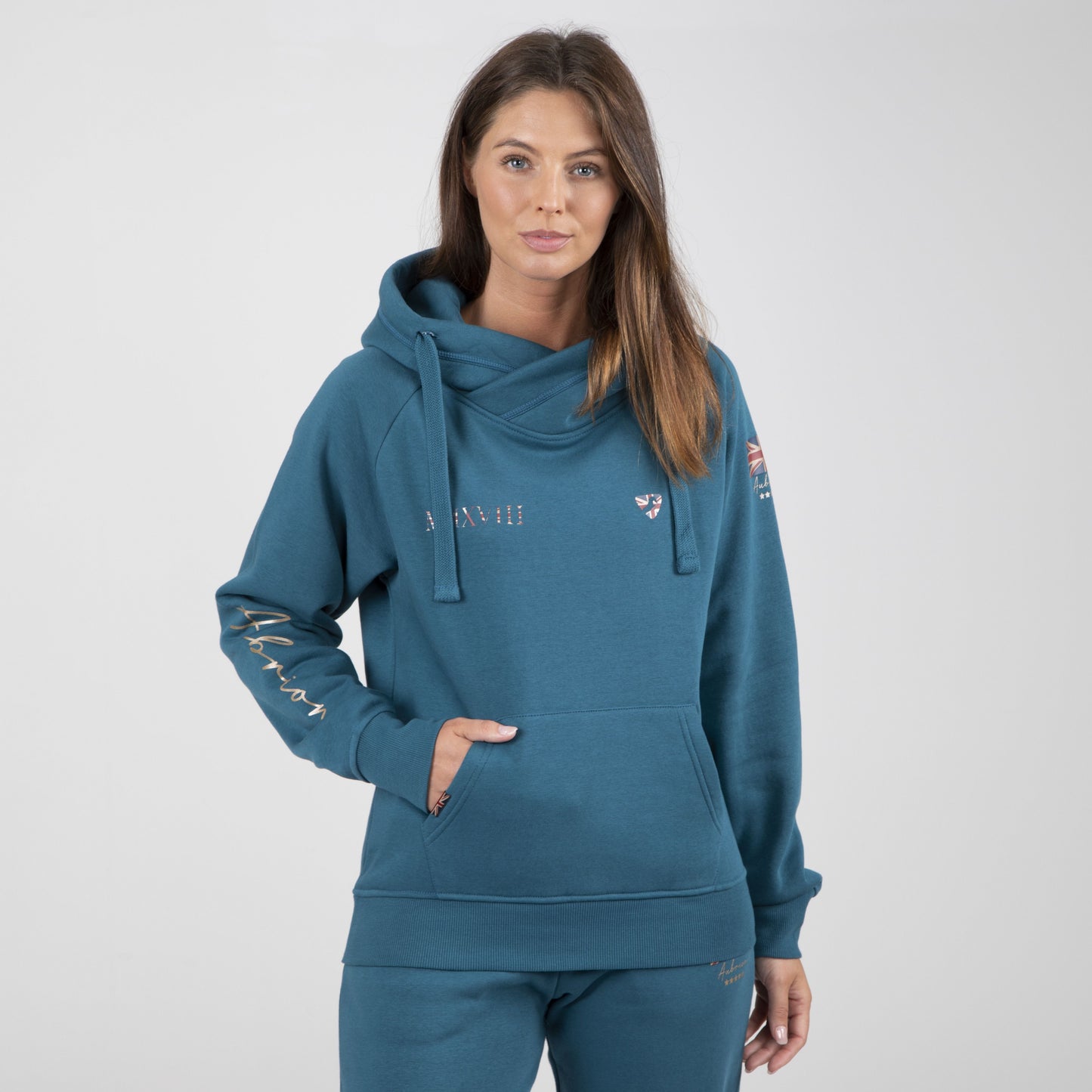 Aubrion Team Hoodie - Teal (Ladies)