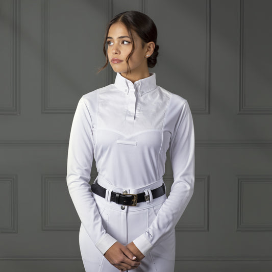 Aubrion Long Sleeve Tie Shirt - Ladies