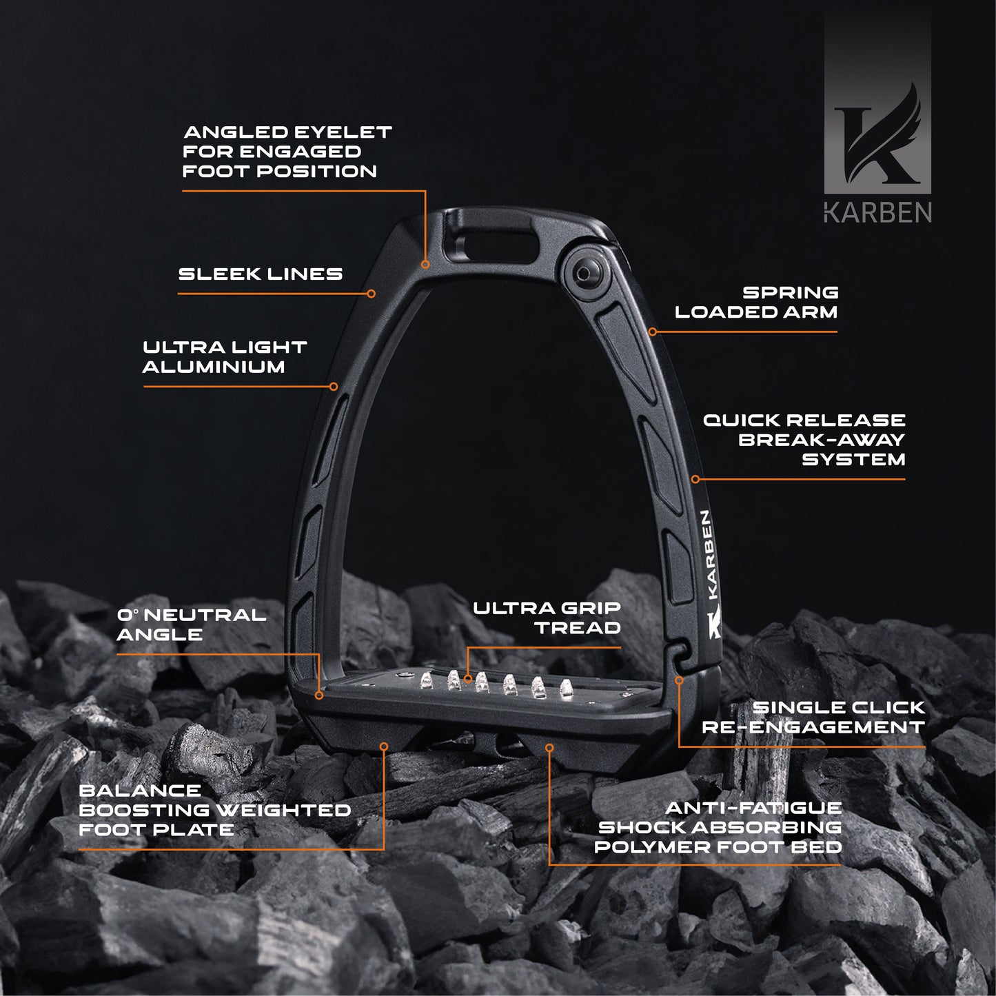 Karben Ultra Grip Stirrups (RRP £139.99)