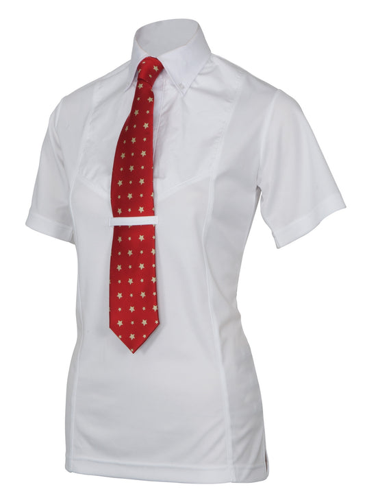 Ladies Short Sleeve Tie Shirt