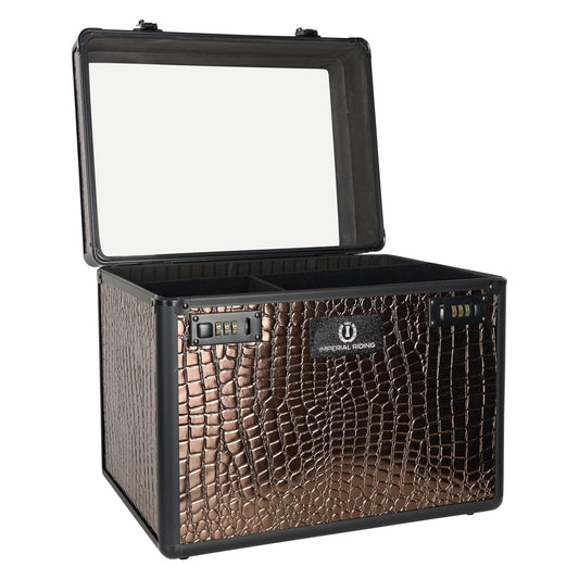 Brown Croc Shiny Grooming Box