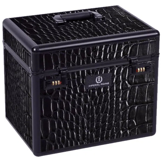 Imperial Riding Grooming Box IRHShiny-Black Croc Effect (RRP £78.95)