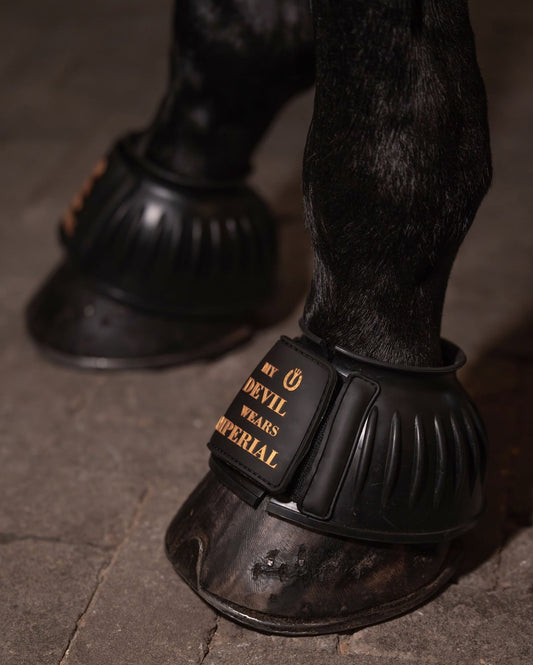 Imperial Riding Devil Bell Boots – Rubber Overreach Boots for Horses
