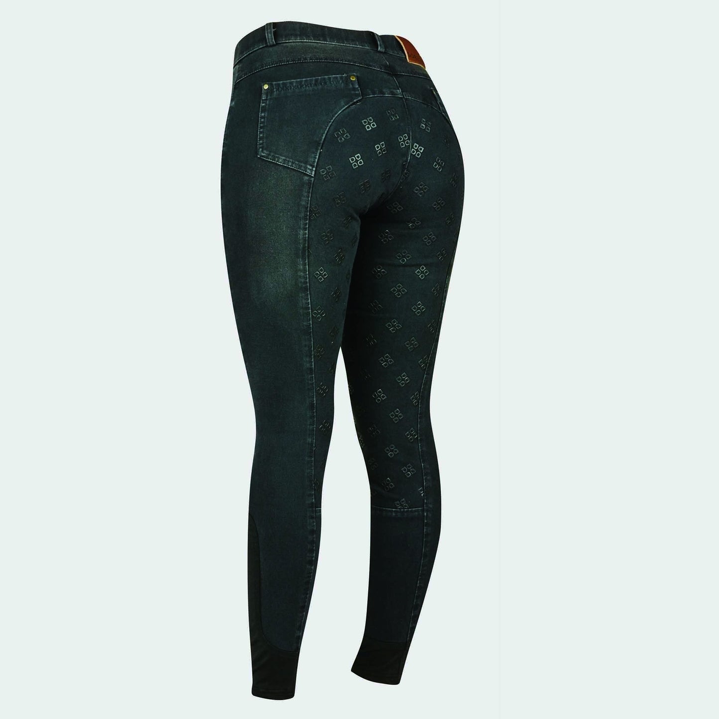 Dublin Shona Full Grip Silicone Print Denim Breeches (RRP £71.99)
