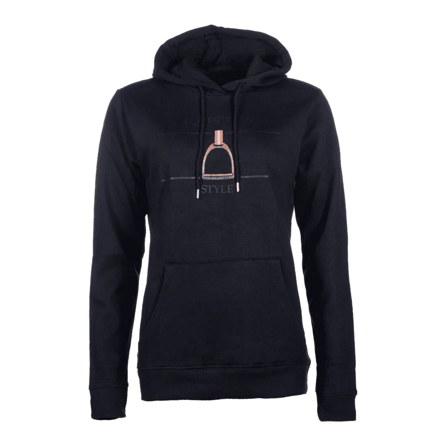 HKM Equine Sports Style Hoody - Black/Rose Gold