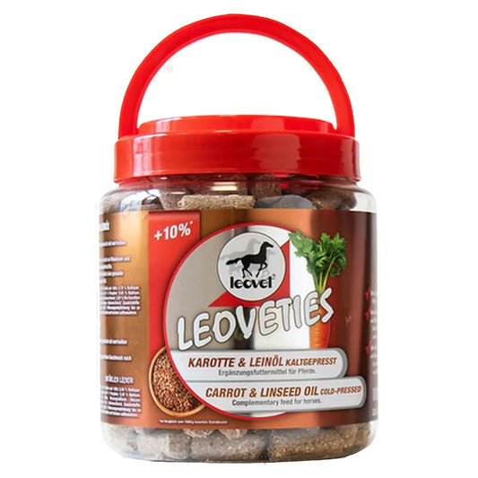 Leoveties Carrot and Linseed Oil Horse Treats - 1.1kg Tub