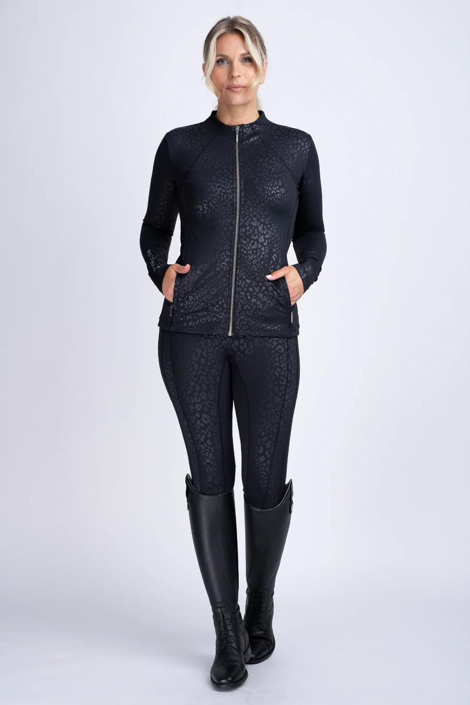 Leopard/Diamante Leggings - Adult