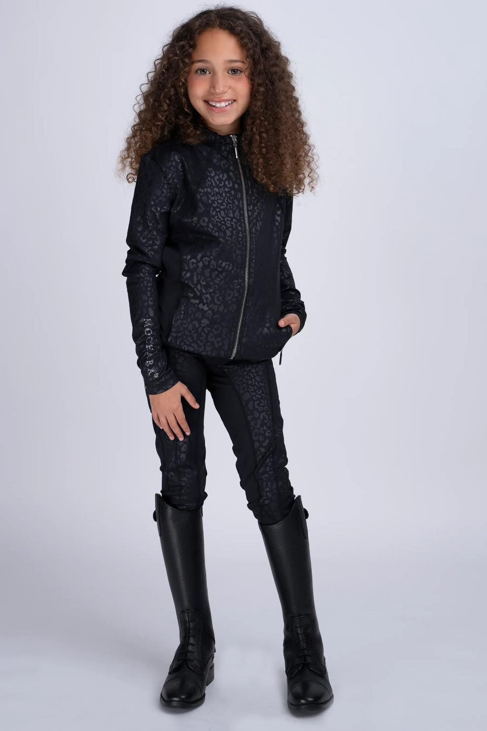 Leopard/Diamante Leggings - Young Rider