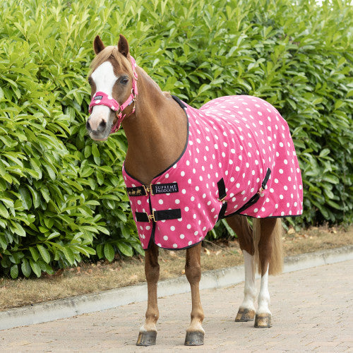 Dotty Fleece Rug - Paradise Pink