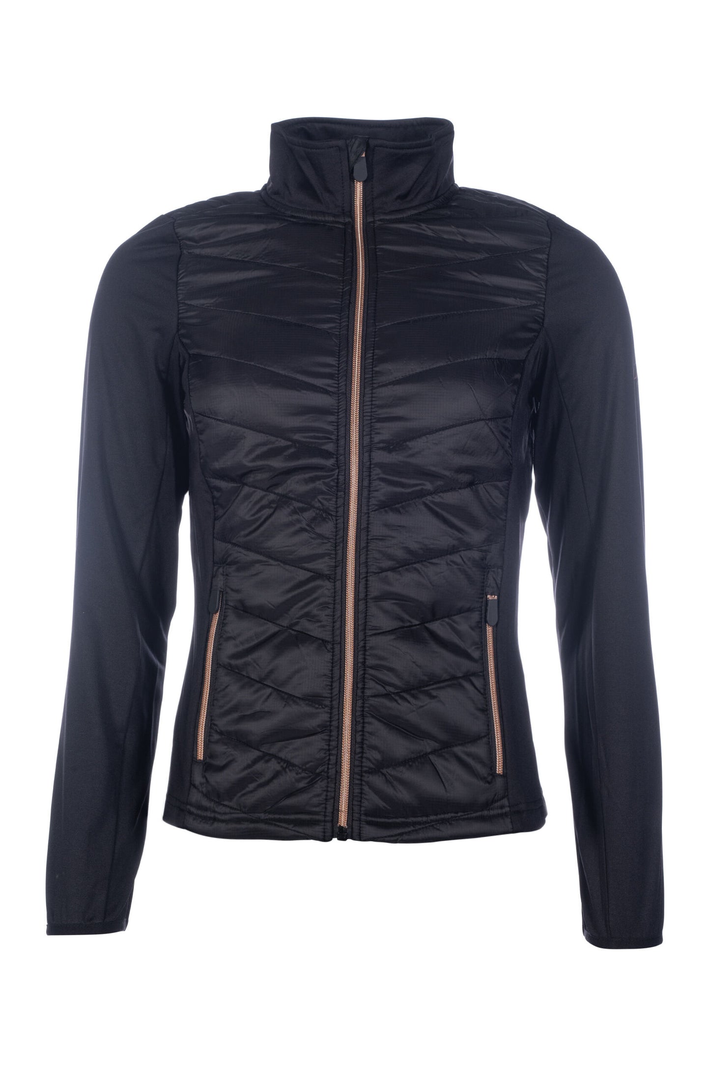 Prag Style Jersey/Nylon Jacket (Black/Rose Gold)