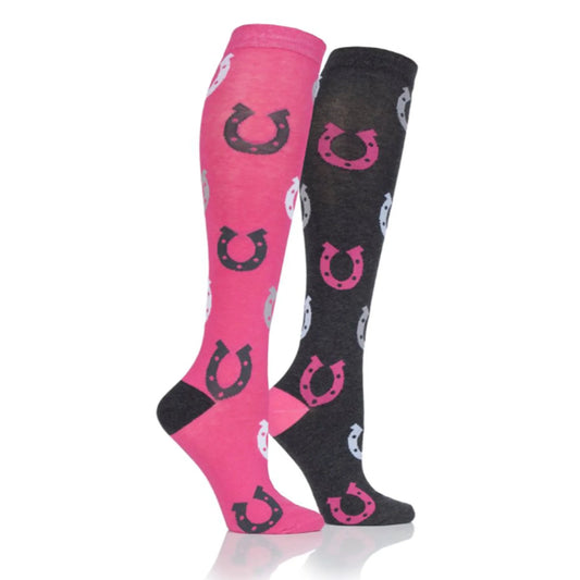 Platinum Ladies Redcar Lightweight  Horse Shoe Socks