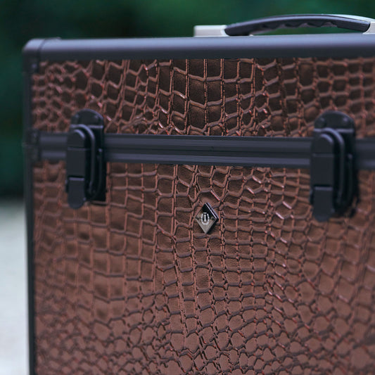 Imperial Riding Slimline Grooming Box - Brown Croco