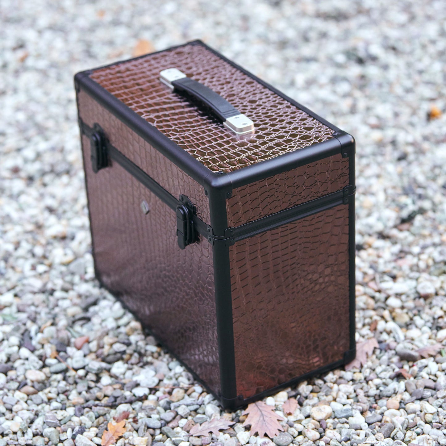 Imperial Riding Slimline Grooming Box - Brown Croco