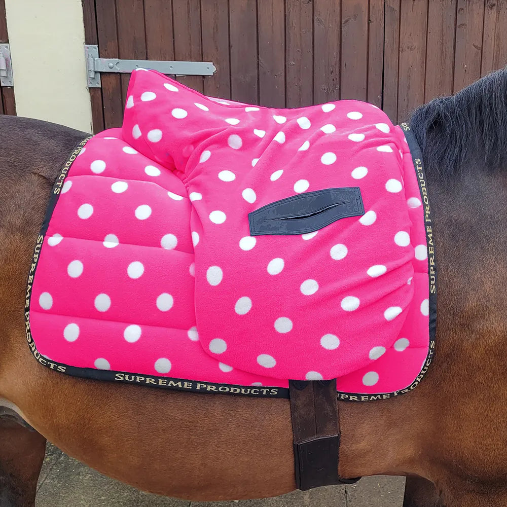 Supreme Products Dotty Fleece Saddle Pad - Paradise Pink