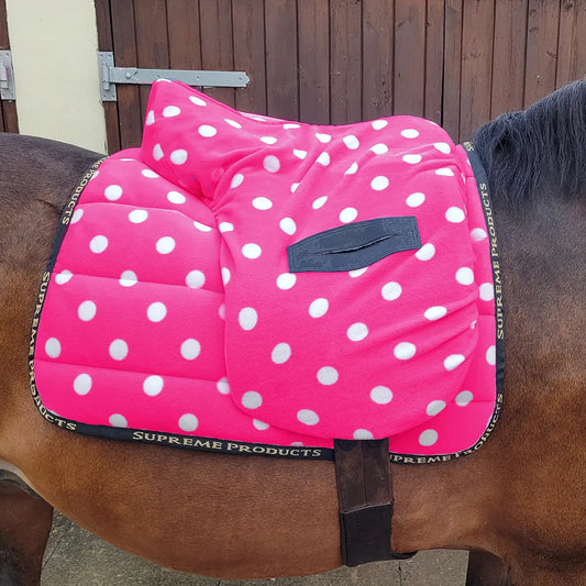Supreme Products Dotty Fleece Saddle Pad - Paradise Pink