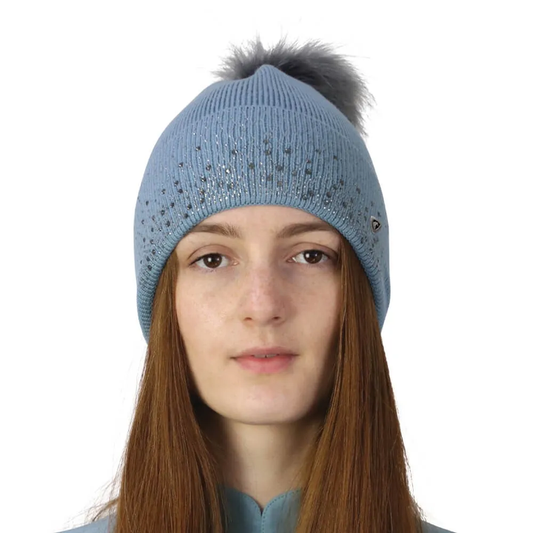 Hy Equestrian Synergy Diamante Bobble Hat - Riviera
