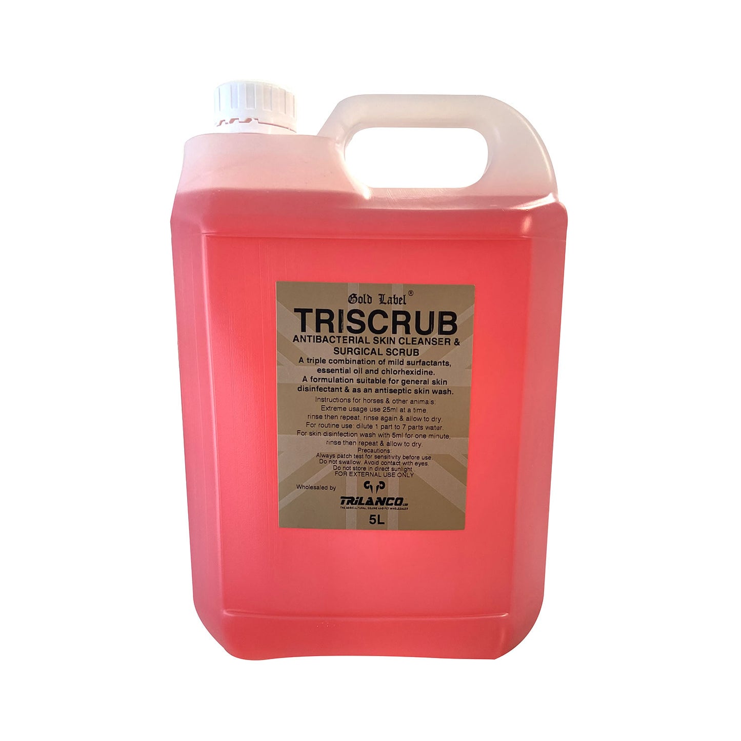 Gold Label Triscrub Antibacterial Skin Cleanser & Surgical Scrub for Horses