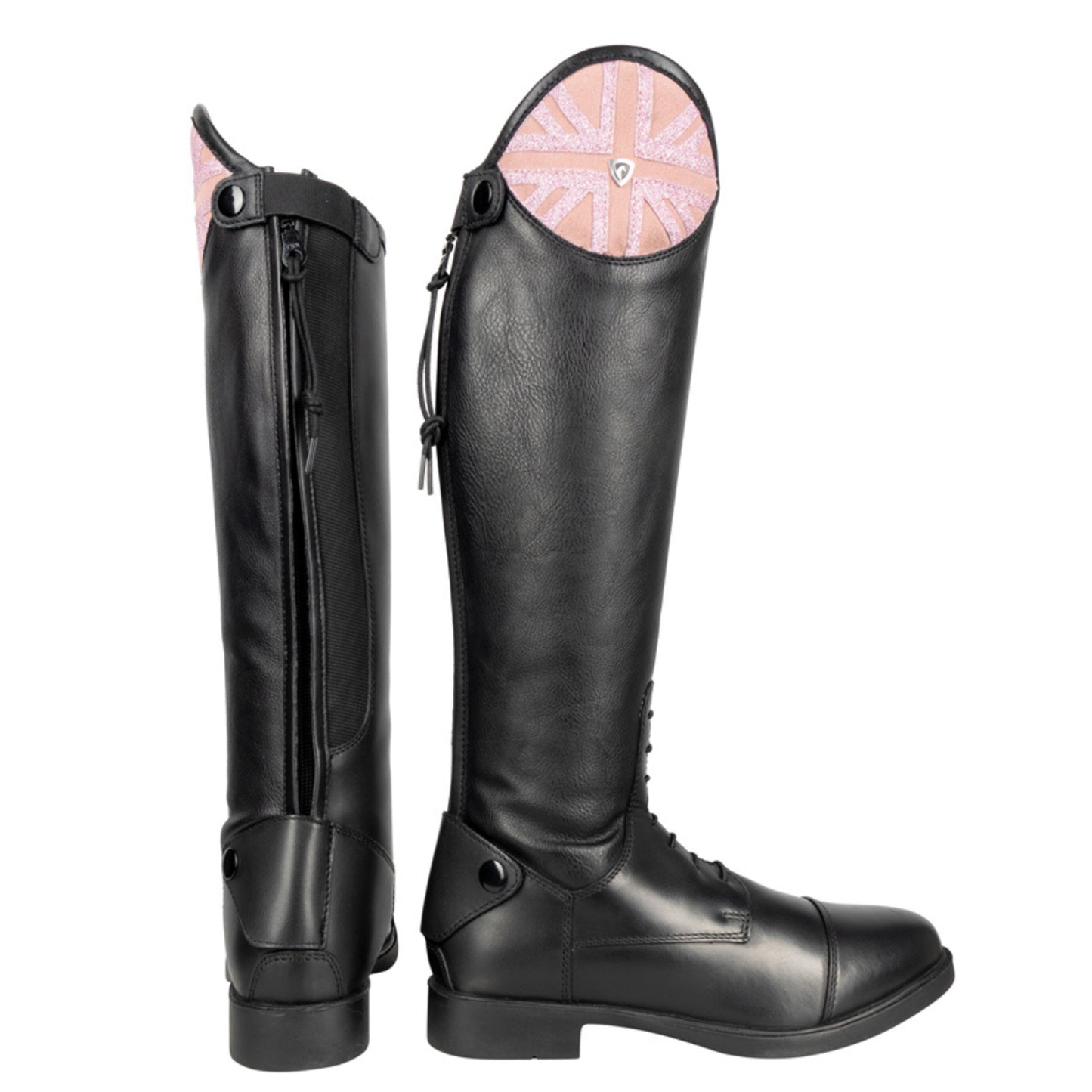 Hy Equestrian Union Jack Riding Boots - PINK