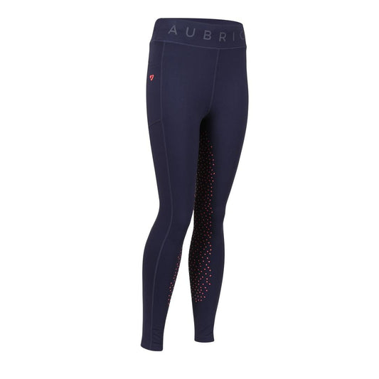 Aubrion Non-Stop Riding Tights - Young Rider (Navy)