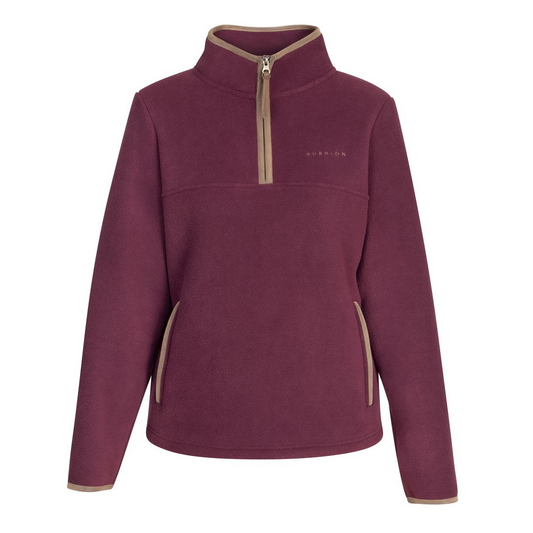 Aubrion Core Half Zip Fleece - Maroon
