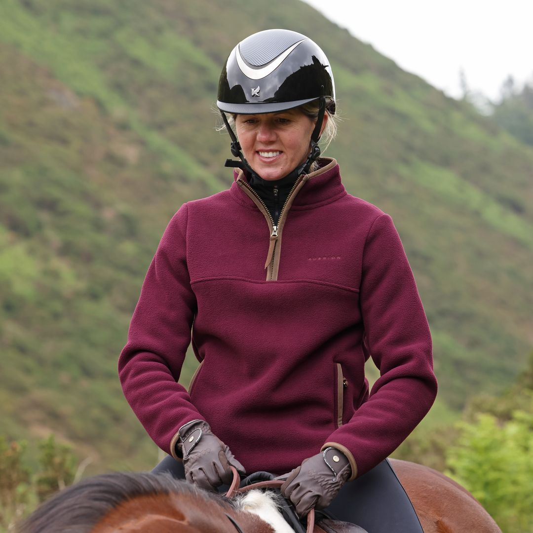 Aubrion Core Half Zip Fleece - Maroon