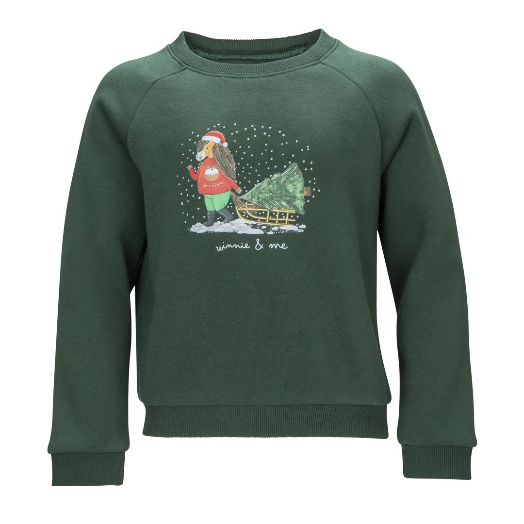 Winnie & Me Festive Sweatshirt Childs Green