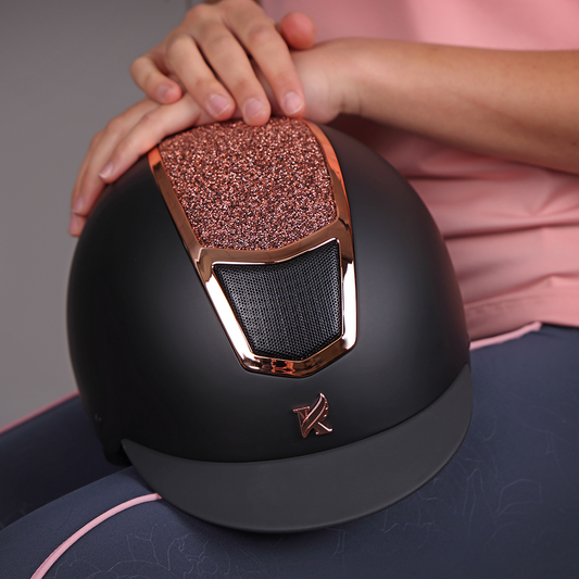Karben Valentina Riding Hat - Black/Rose Gold