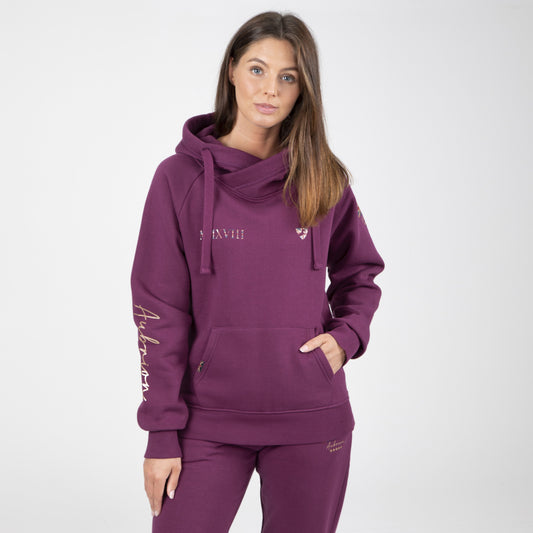 Aubrion Team Hoodie - Mulberry (Ladies)