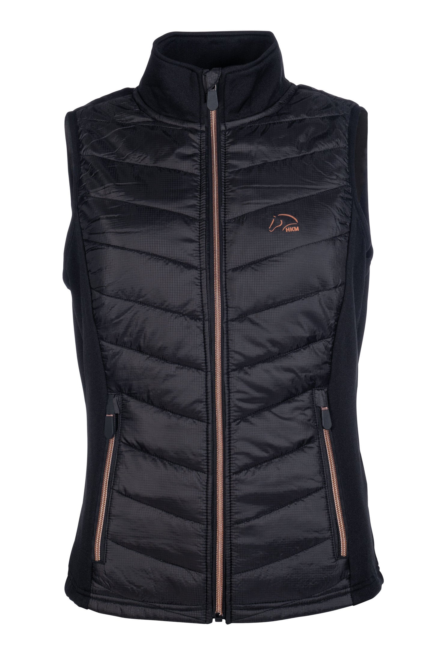 Basel Jersey/Nylon Vest (Black/Rose Gold)