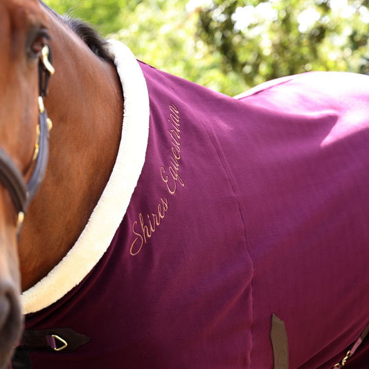 Shires Deluxe Fleece Rug - Black Cherry