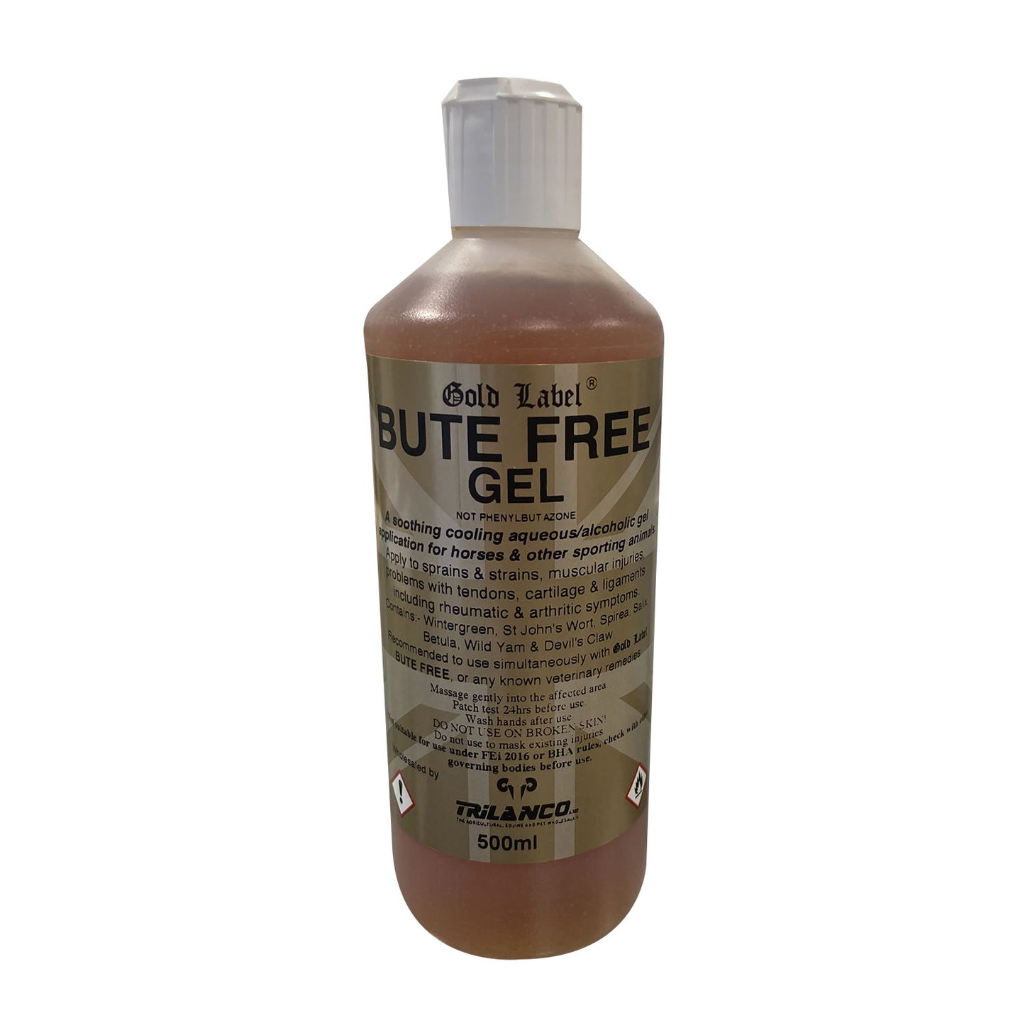 Gold Label Bute Free Gel | Natural Anti-Inflammatory Cooling Gel for Horses | 500ml