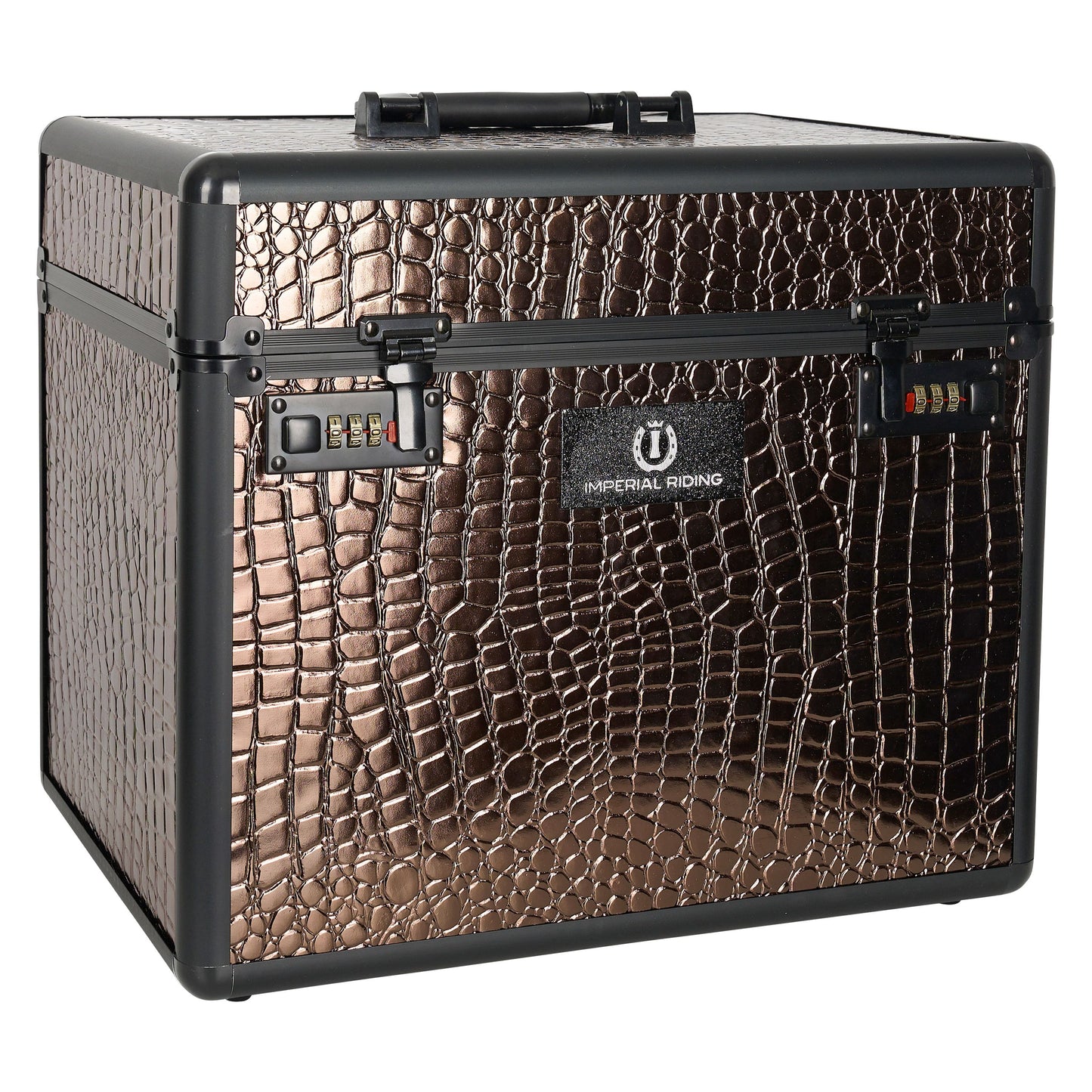 Brown Croc Shiny Grooming Box