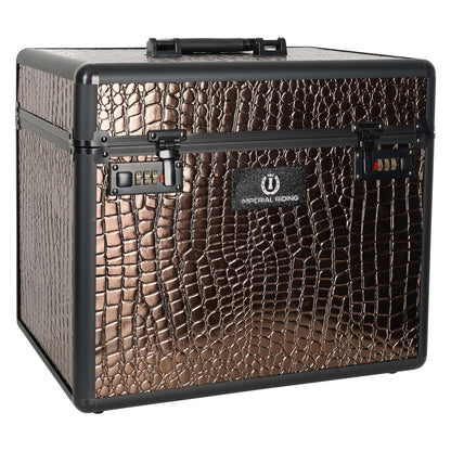 Brown Croc Shiny Grooming Box