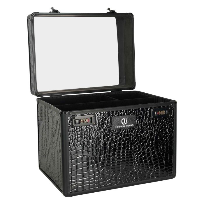 Imperial Riding Grooming Box IRHShiny-Black Croc Effect (RRP £78.95)