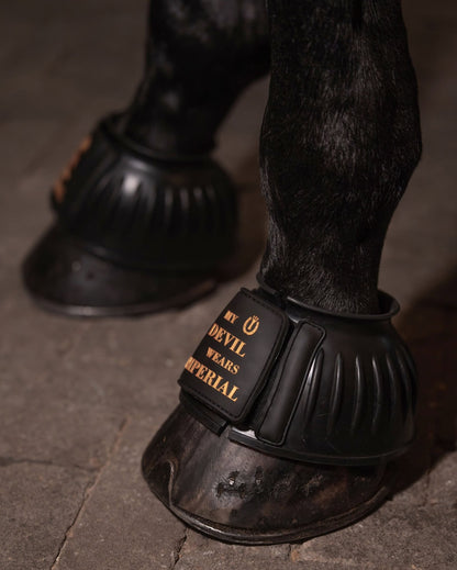 Imperial Riding Devil Bell Boots – Rubber Overreach Boots for Horses