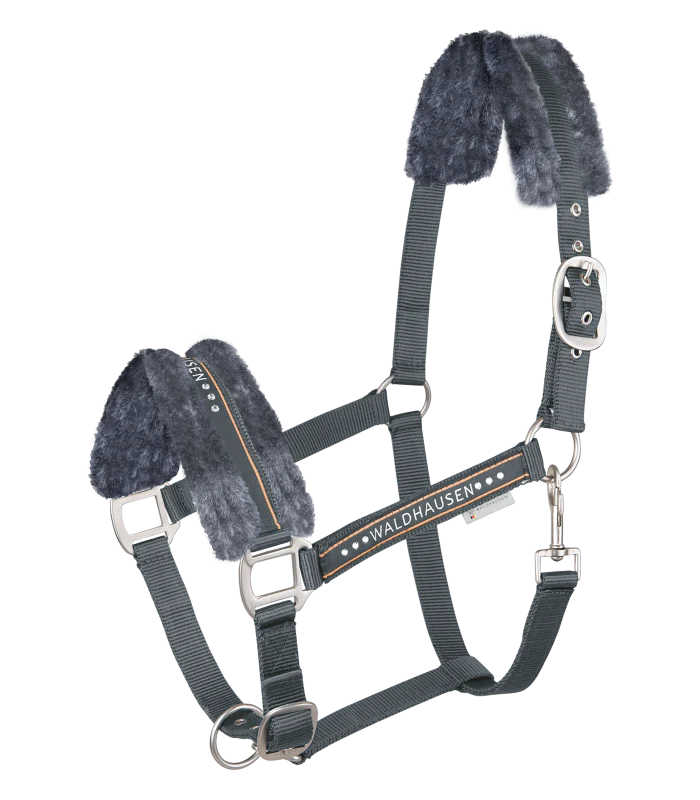 Waldhausen Elegant Fleece Headcollar – Rhinestone & Fashion Ribbon Detail