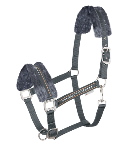 Waldhausen Elegant Fleece Headcollar – Rhinestone & Fashion Ribbon Detail