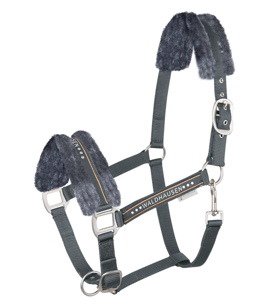 Waldhausen Elegant Fleece Headcollar – Rhinestone & Fashion Ribbon Detail