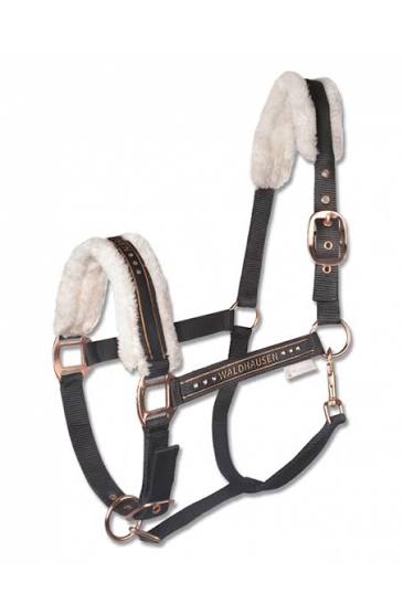 Waldhausen Elegant Fleece Headcollar – Rhinestone & Fashion Ribbon Detail