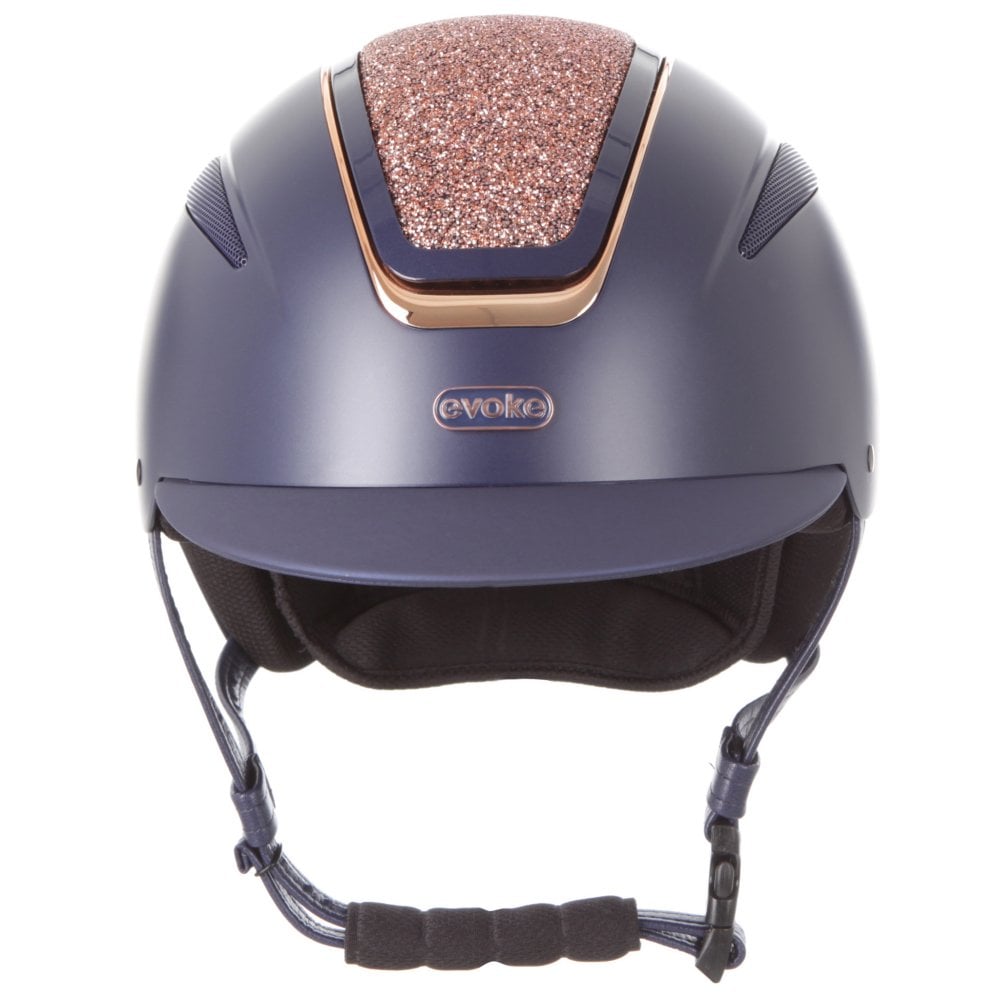 Callisto Classic Peak Riding Hat - Navy Crystal
