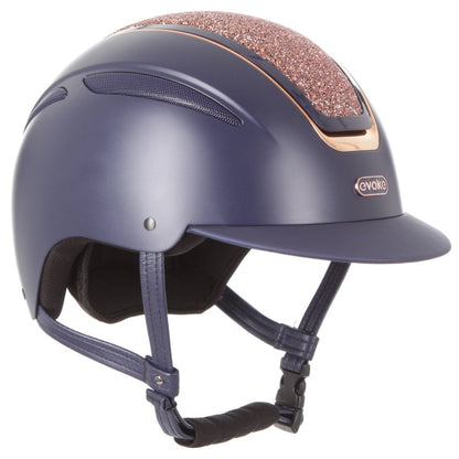 Callisto Classic Peak Riding Hat - Navy Crystal