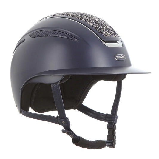 Callisto Classic Peak Riding Hat - Navy Crystal