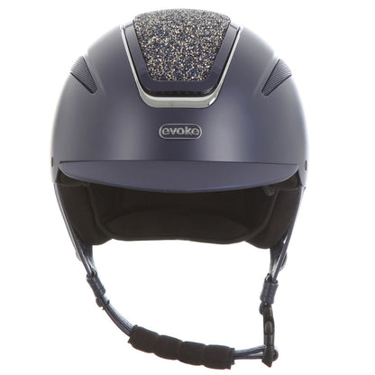 Callisto Classic Peak Riding Hat - Navy Crystal