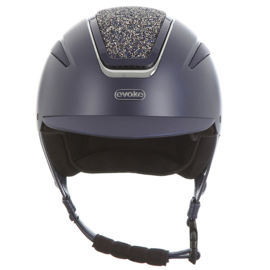Callisto Classic Peak Riding Hat - Navy Crystal