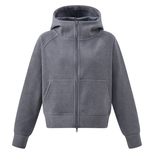 Imperial Riding Gwen Women's Riding Cardigan - Grey or Taupe Melange