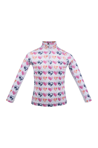 Childs Functional Riding Shirt - Hearts