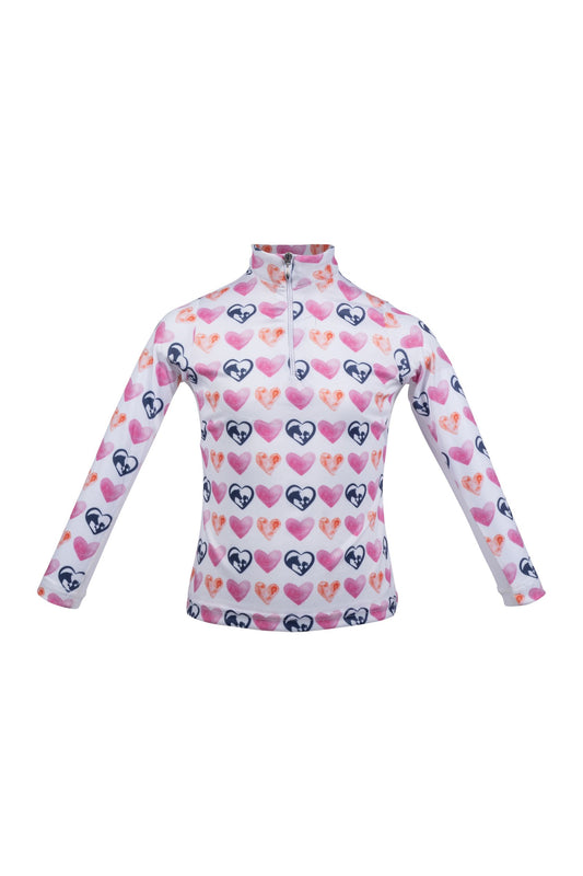 Childs Functional Riding Shirt - Hearts