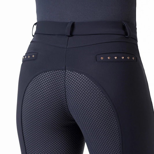 HKM Glamour Rose Gold Breeches (Full Silicone Seat)