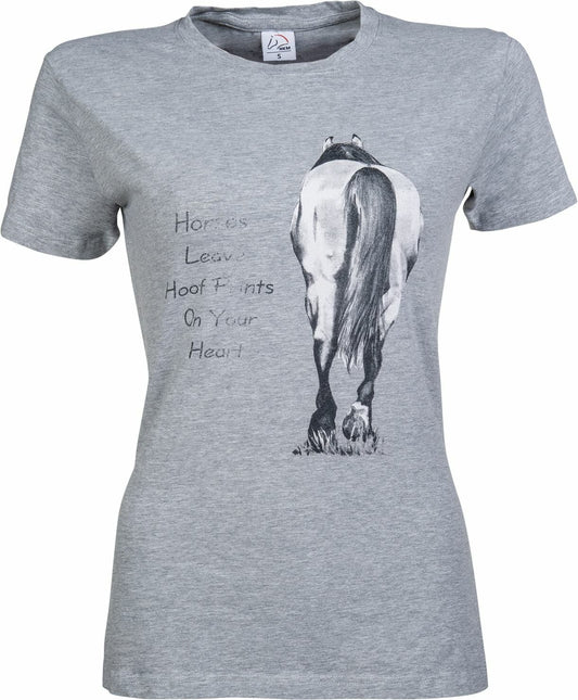 Horses Leave Hoof Prints Tee Shirt - Ladies L & XL